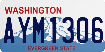 WA license plate AYM1306