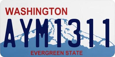WA license plate AYM1311