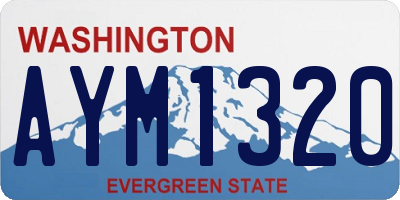 WA license plate AYM1320