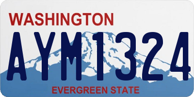 WA license plate AYM1324