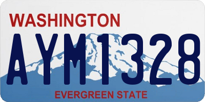 WA license plate AYM1328