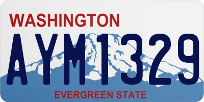 WA license plate AYM1329