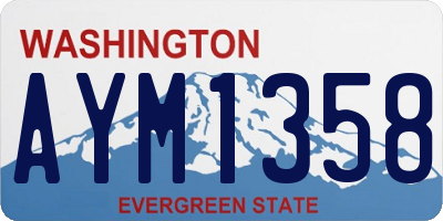 WA license plate AYM1358