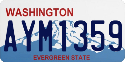 WA license plate AYM1359