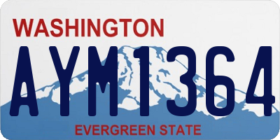 WA license plate AYM1364