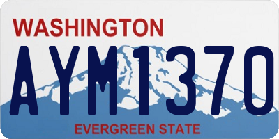 WA license plate AYM1370
