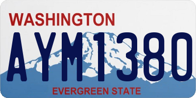 WA license plate AYM1380