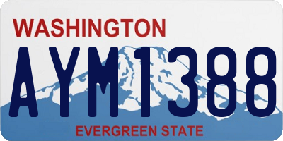 WA license plate AYM1388