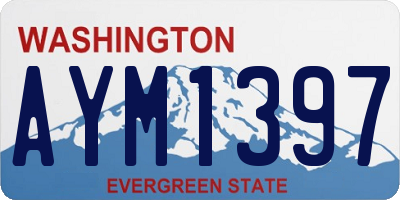 WA license plate AYM1397