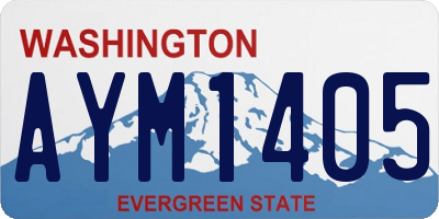 WA license plate AYM1405