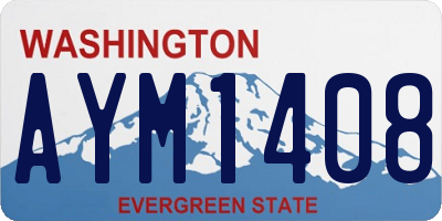 WA license plate AYM1408
