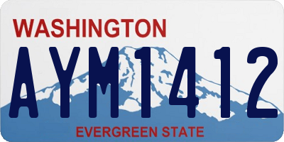 WA license plate AYM1412