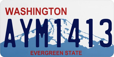 WA license plate AYM1413