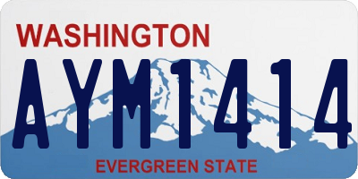 WA license plate AYM1414
