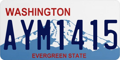 WA license plate AYM1415
