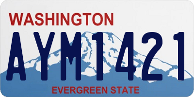 WA license plate AYM1421