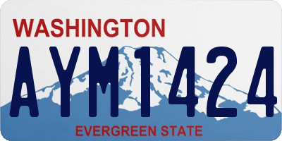 WA license plate AYM1424