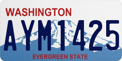 WA license plate AYM1425