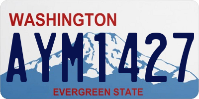 WA license plate AYM1427
