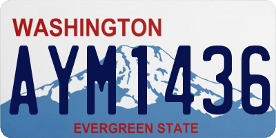 WA license plate AYM1436