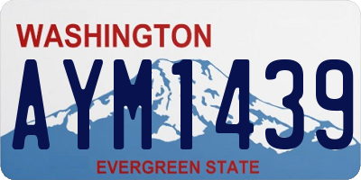 WA license plate AYM1439