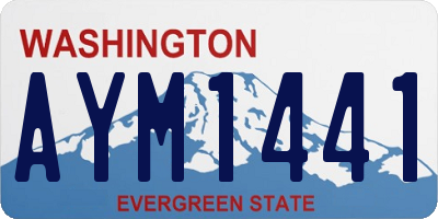 WA license plate AYM1441