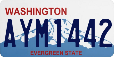 WA license plate AYM1442