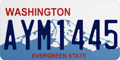 WA license plate AYM1445