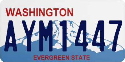 WA license plate AYM1447
