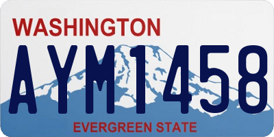 WA license plate AYM1458