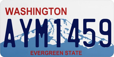 WA license plate AYM1459