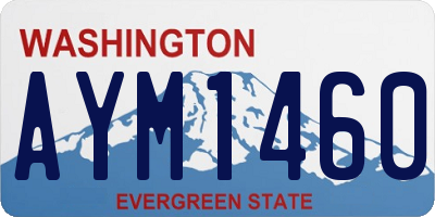 WA license plate AYM1460