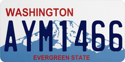 WA license plate AYM1466