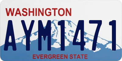 WA license plate AYM1471
