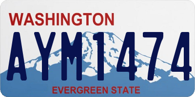 WA license plate AYM1474