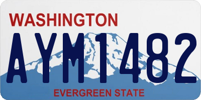 WA license plate AYM1482