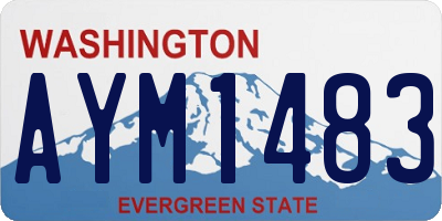 WA license plate AYM1483