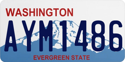 WA license plate AYM1486
