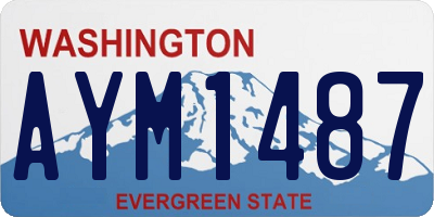 WA license plate AYM1487