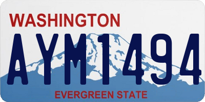WA license plate AYM1494