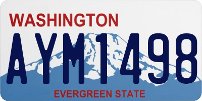 WA license plate AYM1498