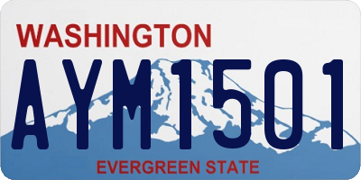 WA license plate AYM1501