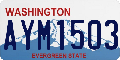 WA license plate AYM1503