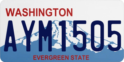 WA license plate AYM1505