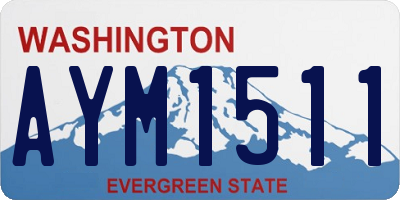 WA license plate AYM1511