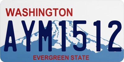 WA license plate AYM1512