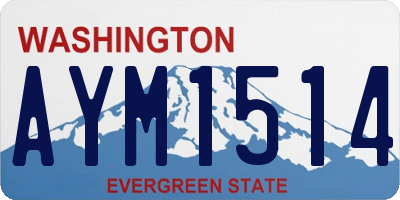 WA license plate AYM1514