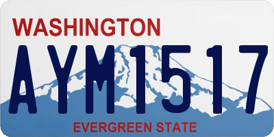 WA license plate AYM1517