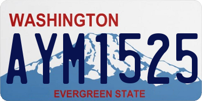 WA license plate AYM1525