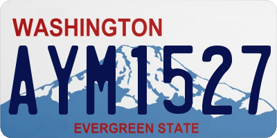 WA license plate AYM1527